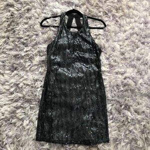 Sequin Black Cocktail Dress